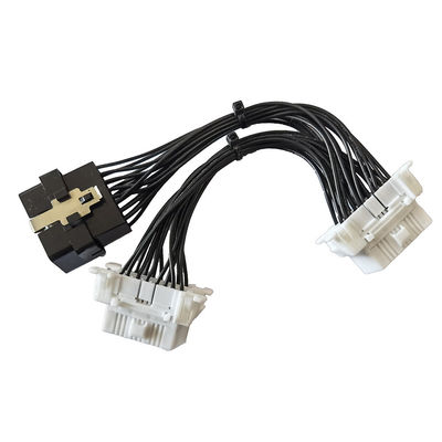 Durable OBD Adapter Cable 16 Pin 1 To 2 Y Female Splitter For Auto Diagnostic