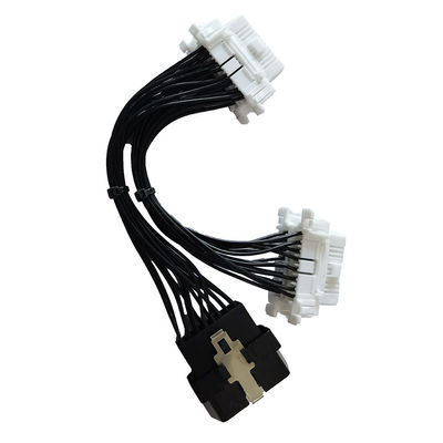 Durable OBD Adapter Cable 16 Pin 1 To 2 Y Female Splitter For Auto Diagnostic