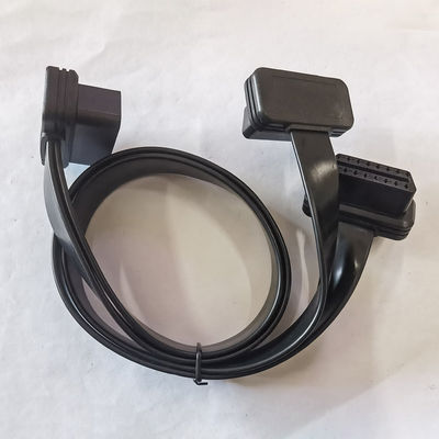 Flat GPS Cable 16 Pin Obd J1962 , Male To Dual Female Obd2 Scan Cable
