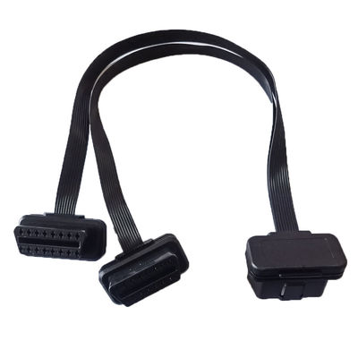 รถยนต์ชายกับหญิงคู่ OBD2 Y สายต่อข้อศอกเส้นก๋วยเตี๋ยวแบนบาง
