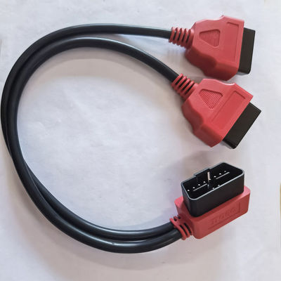 Red Connector Automotive Electrical Cables 16 Pin Male To 2 Pin Female PVC Material