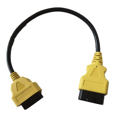 Longitud material los 30cm del ABS de cobre amarillo del cable de extensión del puerto de 12V/24V OBD2 OBD
