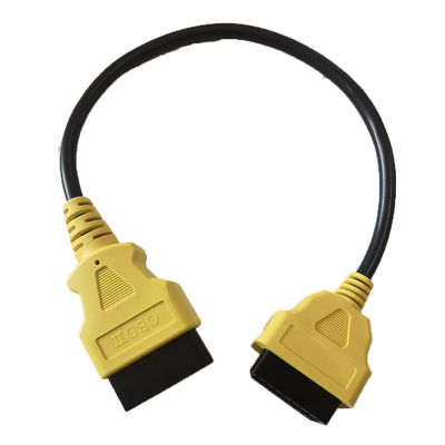 Longitud material los 30cm del ABS de cobre amarillo del cable de extensión del puerto de 12V/24V OBD2 OBD