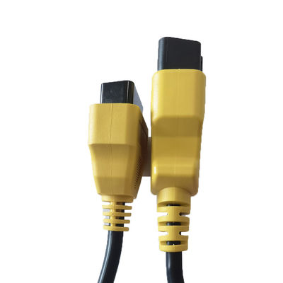 Longitud material los 30cm del ABS de cobre amarillo del cable de extensión del puerto de 12V/24V OBD2 OBD