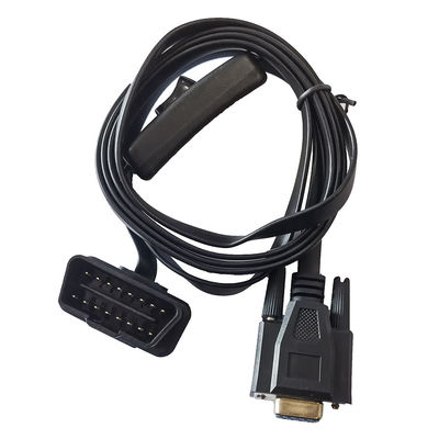 Diagnostyka samochodowa przedłużacz OBD2 męski na 9-pinowy żeński adapter w kolorze czarnym