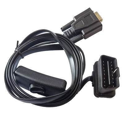 Diagnostyka samochodowa przedłużacz OBD2 męski na 9-pinowy żeński adapter w kolorze czarnym