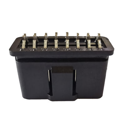 OEM OBD J1962 Diagnostic Connector Folded Male 16 Pin PA66 Brass Material
