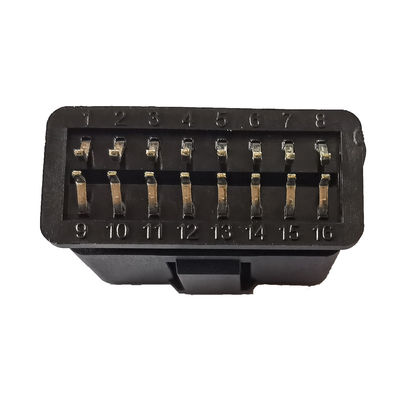 OEM OBD J1962 Diagnostic Connector Folded Male 16 Pin PA66 Brass Material