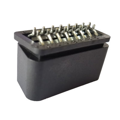 OEM OBD J1962 Diagnostic Connector Folded Male 16 Pin PA66 Brass Material