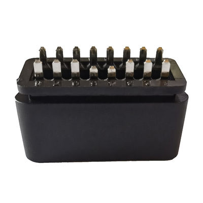 Brass Male OBD Car Connector Socket 12V J1962 16 Pin High Performance
