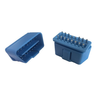 Male Durable Car OBD2 Port Connector ABS Brass Material Compatible