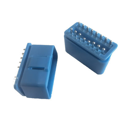 Male Durable Car OBD2 Port Connector ABS Brass Material Compatible