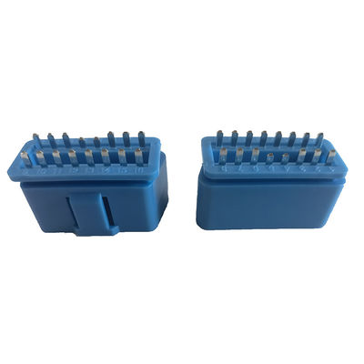Male Durable Car OBD2 Port Connector ABS Brass Material Compatible