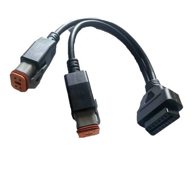 Harleyのオートバイのための4PIN 6PINへの互換性があるOBD2 Yケーブルの女性