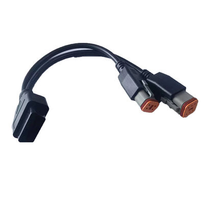 Harleyのオートバイのための4PIN 6PINへの互換性があるOBD2 Yケーブルの女性