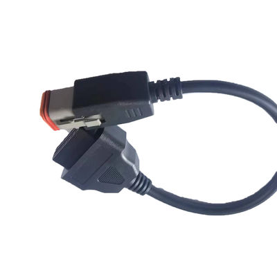 Female To 6 Pin Motorcycle OBD Cable Durable With Diagnostic Connector