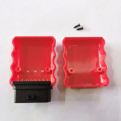 स्थिर लाल OBD कार एडाप्टर, बेंट पिन मोटरसाइकिल OBD2 एडाप्टर