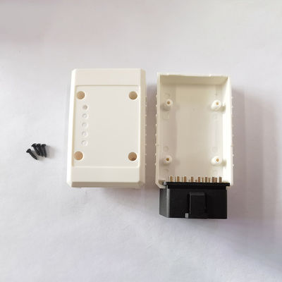 Automotive OBD2 Male Connector Housing 327 White Color Practical