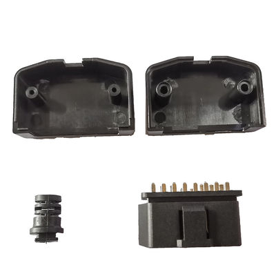 Practical Car Scanner Adapter , Black OBD2 Male Head With Half Moon Housing