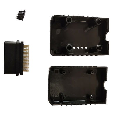 Gold Plated ABS OBD2 Cable Adapter , 16 Pin Car Connection Female Adapter