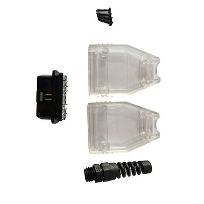 Transparent Car OBD Scanner Adapter Practical Flat Angle Male