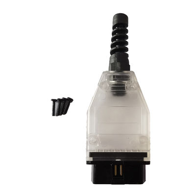 Transparent Car OBD Scanner Adapter Practical Flat Angle Male