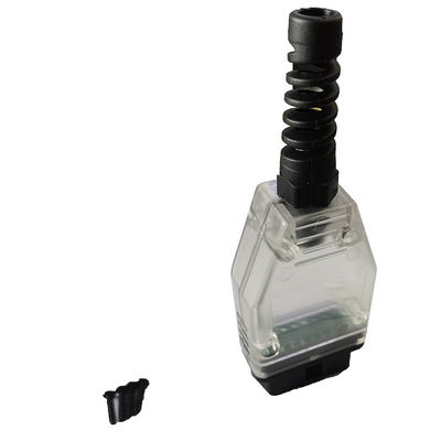 Transparent Car OBD Scanner Adapter Practical Flat Angle Male