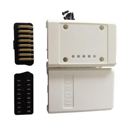 OEM Assembled OBDII 16 PIN Housing Gold Plated Bent Pin Male With OBD2 Assembled Female Connector