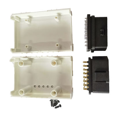 OEM Assembled OBDII 16 PIN Housing Gold Plated Bent Pin Male With OBD2 Assembled Female Connector