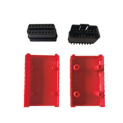Bent Pin Gold Plated Male And Female OBD Connector And Plastic OBD2 Enclosure Housing For Diagnostic Tools