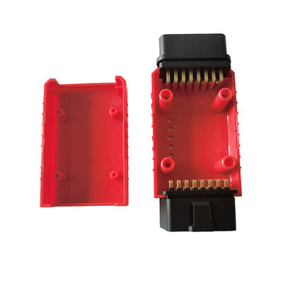 Bent Pin Gold Plated Male And Female OBD Connector And Plastic OBD2 Enclosure Housing For Diagnostic Tools