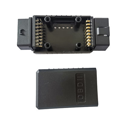 OBD2 Enclosure Bend Pin Gold Plated Male Bend Pin Nickel Plated Female OBD2 Connector Black Color Housing