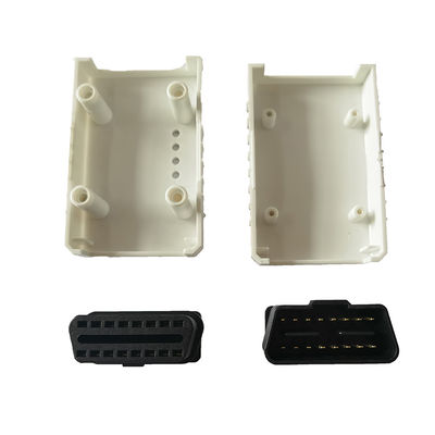 Only Housing No PCB OBD2 Double Opening Bent Pin Gold Plated Male Bent Pin Nickel Plated Female Assembled OBD2 Housing