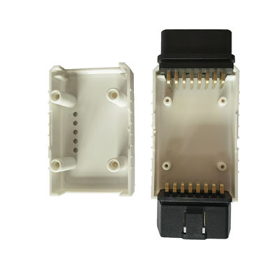 Only Housing No PCB OBD2 Double Opening Bent Pin Gold Plated Male Bent Pin Nickel Plated Female Assembled OBD2 Housing