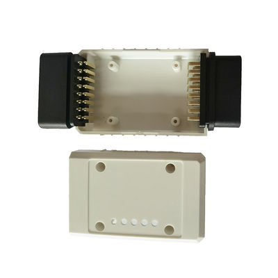 Only Housing No PCB OBD2 Double Opening Bent Pin Gold Plated Male Bent Pin Nickel Plated Female Assembled OBD2 Housing