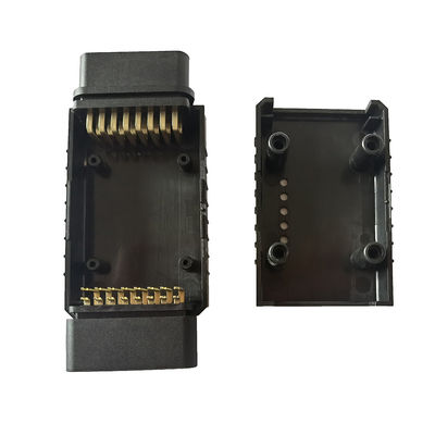 Bent Pin Gold Plated Male and Female Car Diagnostic OBD2 Connector With Black Shell