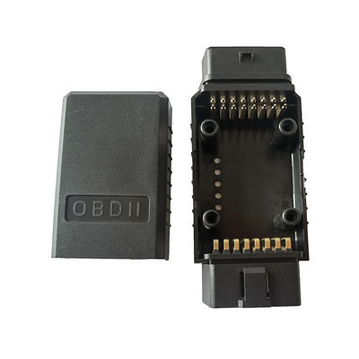 Bent Pin Gold Plated Male and Female Car Diagnostic OBD2 Connector With Black Shell