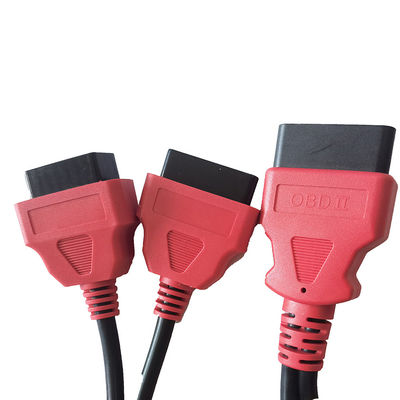ขั้วต่อสีแดง Obd2 สายเคเบิลอะแดปเตอร์ความยาว 30 ซม. 16 ขาชายถึง 2 หญิง