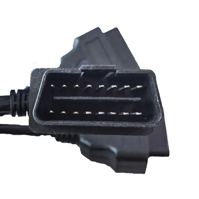 ข้อมูลส่วนขยาย OBD2 Y สายเคเบิลข้อศอก 16 ขา 1 ชายถึง 2 หญิง