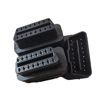 ข้อมูลส่วนขยาย OBD2 Y สายเคเบิลข้อศอก 16 ขา 1 ชายถึง 2 หญิง