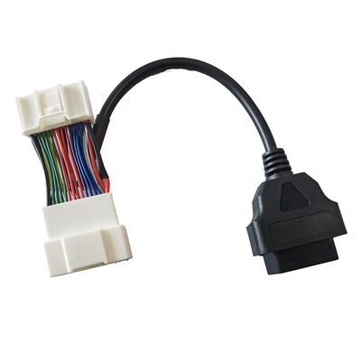 馬小屋30cmの車26 Pinポリ塩化ビニールのPE材料のためのOBD2走査器ケーブル