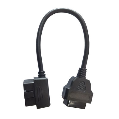 診断のための女性16 PinへのOEMの黒OBD2のコネクター ケーブルの男性