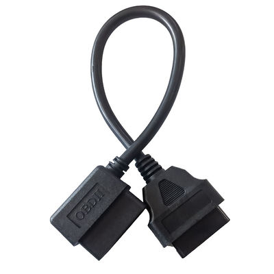 診断のための女性16 PinへのOEMの黒OBD2のコネクター ケーブルの男性
