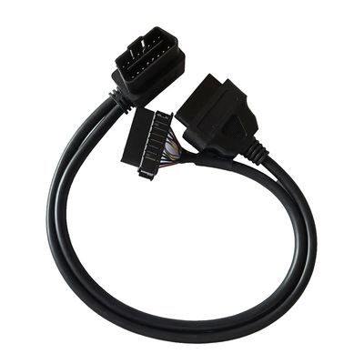 Securely Connected OBD2 Y Cable with Plastic Connector