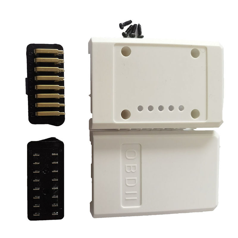 OEM Assembled OBDII 16 PIN Housing Gold Plated Bent Pin Male With OBD2 Assembled Female Connector