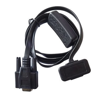 สายต่อวินิจฉัยรถยนต์ OBD2 ชายถึง 9 พินอะแดปเตอร์หญิงสีดำ