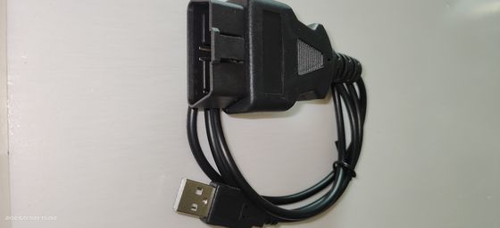 สีดำ PA66 OBD2 เป็นสาย USB, สายวินิจฉัย USB OBDii ที่ทนทาน